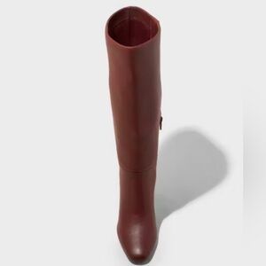 BRAND NEW WITH TAGS Livia stovepipe tall knee high boots. Burgundy. Size 12.